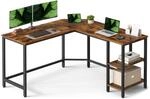 VASAGLE Schreibtisch, L-f&ouml;rmiger Computertisch, 138 x 138 x 76 cm, Eckschreibtisch