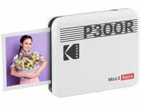 KODAK Mini 3 Retro 4PASS Mobiler Fotodrucker (7,6x7,6cm) - Weiß