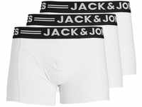 JACK & JONES Herren Sinn 3 Pack Boxer Slips - Weiß - M