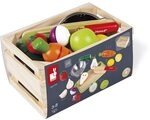 Janod - Holz Obst und Gem&uuml;se Spielset &lsquo;Green Market&rsquo; - Marktkiste mit 9...
