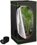 Relaxdays Growzelt, HxBxT: 120x60x60 cm, reflektierende Innenfolie,