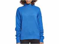 Urban Classics Damen Ladies Oversize Turtleneck Sweater Sweatshirt, Blau...