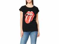 MERCHCODE Damen Ladies Rolling Stones Tongue Tee S Black