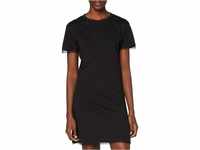 Urban Classics Damen TB3411-Ladies Boxy Lace Hem Tee Dress Kleid, Black, XS