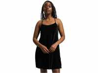Urban Classics Damen Kleid Ladies Velvet Slip Dress, Schwarz (Black 00007),...