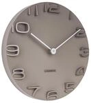 Karlsson Wanduhr On The Edge - Warmes Grau/Chrom - &Oslash;42cm - Rund - Kunststoff -