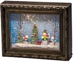 Konstsmide LED Bilderrahmen mit Schneem&auml;nnern, wassergef&uuml;llt, 5h Timer, 2 warm