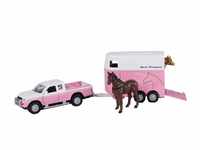 Kids Globe Van Manen Traffic Mitsubishi 520124 Toy Car and Horse Trailer Set