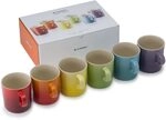 LE CREUSET 6er-Set Becher aus Steinzeug, 350 ml, Regenbogen, 79114358359030