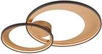Trio Leuchten LED Deckenleuchte Granada 673890232, Metall Schwarz matt/goldfarbig,