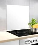WENKO Glasr&uuml;ckwand Wei&szlig; 60 x 70 cm - Spritzschutz, Geh&auml;rtetes Glas, 60 x 70 cm,