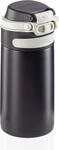 Leifheit Isolierbecher Flip 350 ml, Einhand&ouml;ffnung, Schwarz