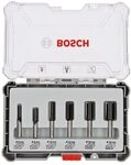 Bosch Professional 6tlg. Nutfr&auml;ser Set (f&uuml;r Holz, f&uuml;r Oberfr&auml;sen mit 6 mm