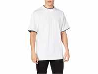 Urban Classics Herren Bekleidung Contrast Tall Tee T shirt, White/Black, 5XL EU