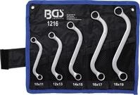 BGS Doppel-Ringschl&uuml;ssel-Satz - S-Form - SW 10x11-18x19 mm - 5-tlg.