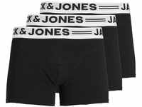 JACK & JONES Herren Boxershorts, 3er Pack, Schwarz (Black), Medium