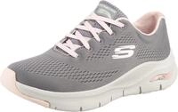 Skechers Damen Arch Fit Big Appeal sneakers, Grau Gray Knit Mesh Pink Trim Gypk, 41