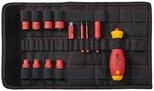 Wiha Schraubendreher und Steckschl&uuml;sseleinsatz 1/4" Set slimVario electric...