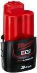 Akku Milwaukee M12 B3 redlithium Li-Ion 12 V 3.0 Ah 4932451388