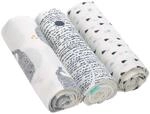 L&Auml;SSIG Baby Mulltuch Spucktuch Puckdecke 3er Set Baumwolle 80 x 80 cm/Heavenly...