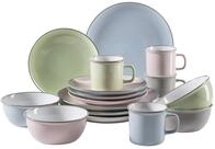 M&auml;ser Geschirr-Set, Steingut Maila Rosa/Grau/Blau/Gr&uuml;n, 4-Personen-Set, Bunt