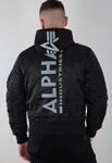 Alpha Industries MA-1 ZH Back Print Bomberjacke f&uuml;r Herren Black/Reflective
