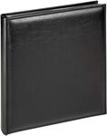 walther design Fotoalbum schwarz 28 x 30,5 cm Kunstleder mit umlaufende Steppnaht,