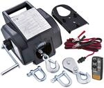 RIBITECH 4277 Seilwinde f&uuml;r Auto, 5 t, vorw&auml;rts und r&uuml;ckw&auml;rts, 12 V, schwarz