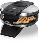 Cloer 1639SR Waffeleisen, Herzwaffel 15,5 cm &Oslash;, doppelte Antihaftbeschichtung,