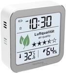 WL1020 Funkwanduhr mit Luftg&uuml;teanzeige, Temperatur & Luftfeuchtigkeit, TVOC-Sensor,