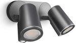 Steinel LED Strahler Spot DUO S anthrazit, 90&deg; Bewegungsmelder, inkl. LED
