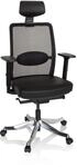 hjh OFFICE 640520 Profi B&uuml;rostuhl Senator PRO Leder/Netz Schwarz B&uuml;rosessel