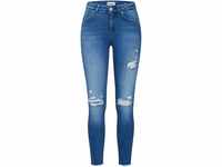 ONLY Damen Onlblush Mid Sk Ank Raw Jeans Rea8097, Medium Blue Denim, M / 28L
