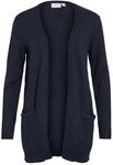 Vila Clothes Damen VIRIL L/S Open Knit Cardigan-NOOS Strickjacke, Total Eclipse