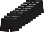 JACK & JONES Herren Jacsolid Trunks 10 Packs Boxershorts, Schwarz,XXL