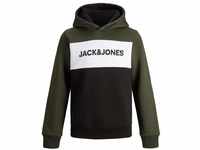 Jack & Jones Junior Jungen Jjelogo Blocking Sweat Hood Jr Pullover, Forest...