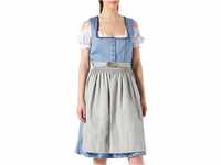Stockerpoint Damen Dirndl INES Kleid für besondere Anlässe, blau-grau, 38