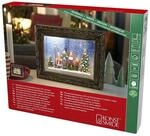 Konstsmide LED Bilderrahmen mit Weihnachtschor, wassergef&uuml;llt, 5h Timer, 2 warm