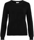 Vila Clothes Damen VIRIL L/S O-Neck Knit TOP-NOOS Pullover, SchwarzS