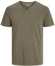 JACK & JONES Herren Jjesplit Neck Tee Noos T Shirt, Dusky Green, S EU