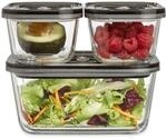 Caso VacuBoxx Eco-Set - 3 Vakuumbeh&auml;lter aus Borosilikatglas, BPA-Frei, inkl.