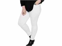 ONLY Carmakoma Damen Caraugusta Hw Skinny White Noos Jeans, White, 44W 32L EU