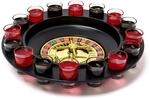 Relaxdays 10010182 Roulette Trinkspiel, Partyspiel mit Drehrad, Schnapsgl&auml;sern...