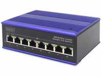 DIGITUS PoE Netzwerk-Switch - 8-Port Gigabit Ethernet - DIN-Rail Montage -