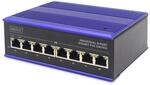 DIGITUS PoE Netzwerk-Switch - 8-Port Gigabit Ethernet - DIN-Rail Montage -