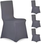 Relaxdays Stuhlhussen, 4er Set, universeller Stretch Stuhlbezug, Bankettstuhl