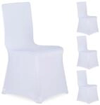 Relaxdays Stuhlhussen, 4er Set, universeller Stretch Stuhlbezug, Bankettstuhl