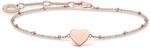 THOMAS SABO Armband Herz mit Kugeln ros&eacute;gold 925 Sterlingsilber, 750 Ros&eacute;gold