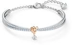 Swarovski Lifelong Heart Armreif, Herz, Wei&szlig;, Metallmix