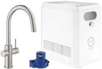 GROHE Blue Professional | C-Auslauf Kit | mit Bluetooth und WiFi, supersteel,